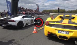 Drag Race: Lamborghini Huracan vs Ferrari 458 Spider